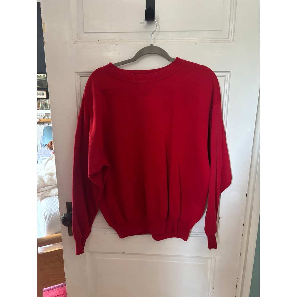 Bike Sweatshirt Mens XL Red Vintage Made in USA Crewneck Athletic Pullover
